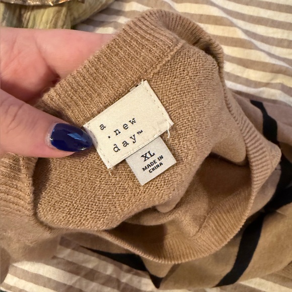 Tan Striped Sweater - Picture 4 of 4